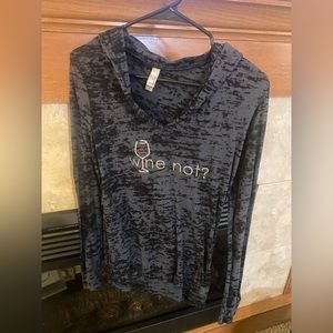 “Wine Not” women’s long sleeve size medium